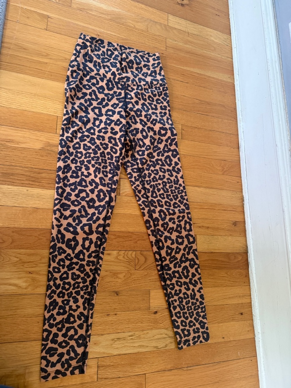 Beach Riot Leopard Print Leggings in Brown and Black